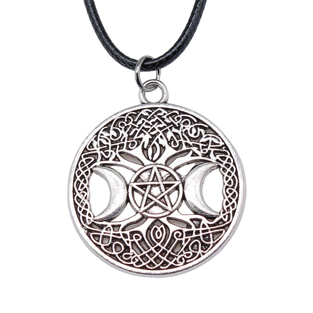 Antieke Levensboom Hanger Ketting Natuur Boho Statement Sieraden 45cm Leren Ketting