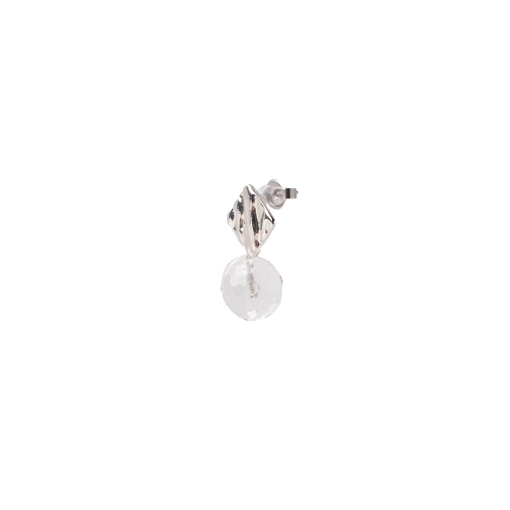 Bien Vetu 12Mm Carved White Quartz Drop Earrings
