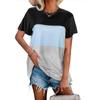 Oversized Top Summer Round Neck T-Shirt Casual Pullover 3D Printing Short Sleeve Women's Fashion Clothing Simple Style Tee Shirt