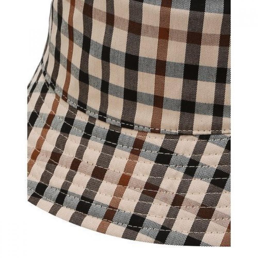 DakS Women S Beige reverSible Bucket Hat Check Embroidery Dche6e119i2