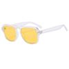 Retro Black Frame Glasses Women'S Trend Single Beam Thin Sunglasses Men'S Plain Flat Glasses