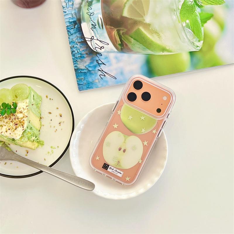 

Fresh Green Apple Chain Case for iPhone 17/16 Pro Max/15/14 - Premium Feel iPhone 14