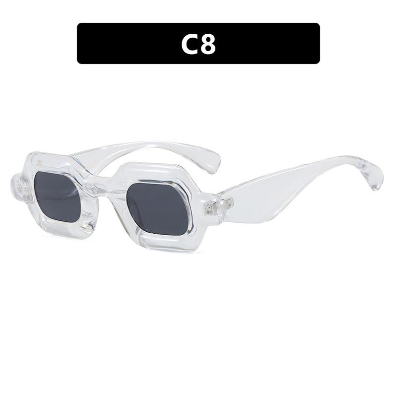 Small frame square sunglasses Spice girl hip hop sunglasses funny bubble trend sunglasses European and American fashion women