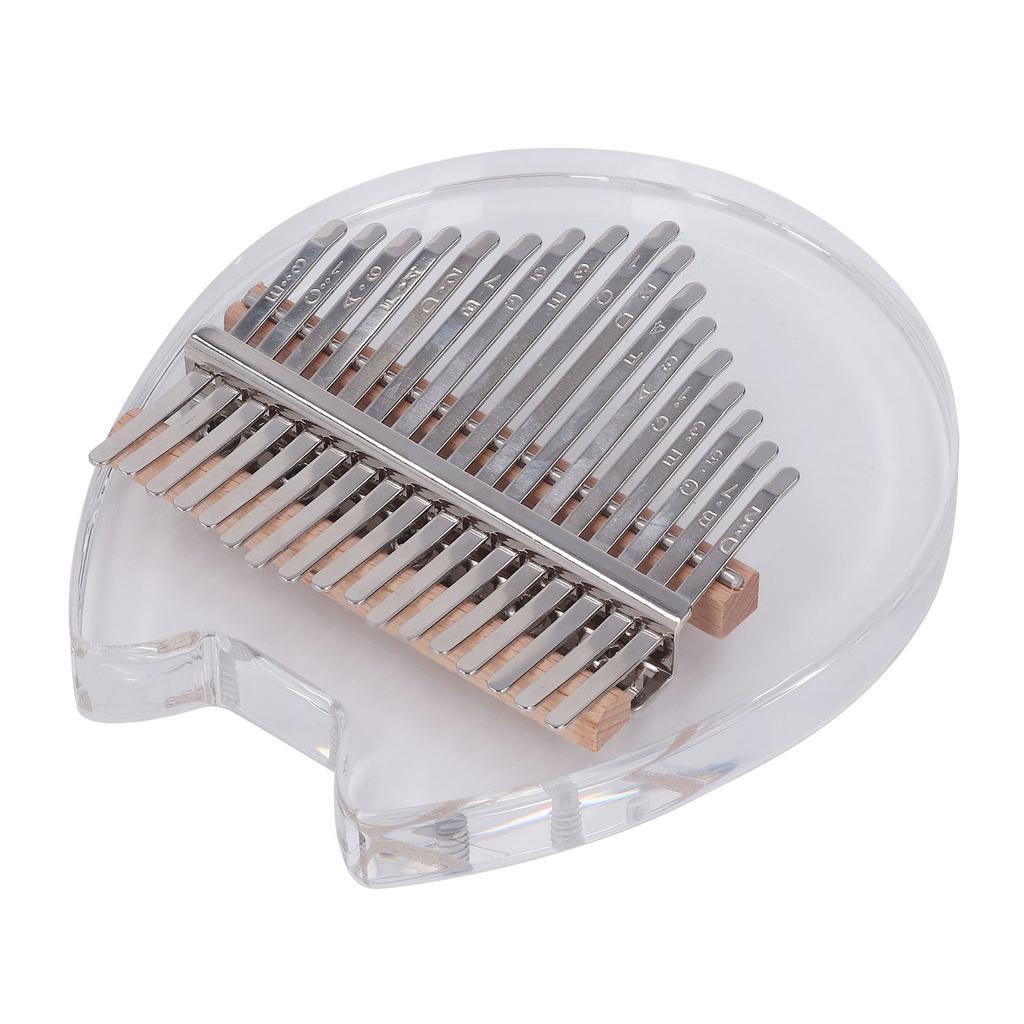 Thumb Finger Piano 17 Key Acrylic Transparent Bear Pattern Board Easy Playing Kalimba Instrument