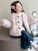 Girls' Faux Fur Fuzzy Coat - 2025 Fashionable Fleece-Lined Autumn/Winter Sweater for Children