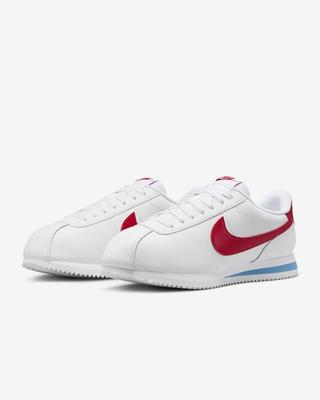 DN1791-108 Cortez Leather White Varsity Blue Varsity Red (Women's)