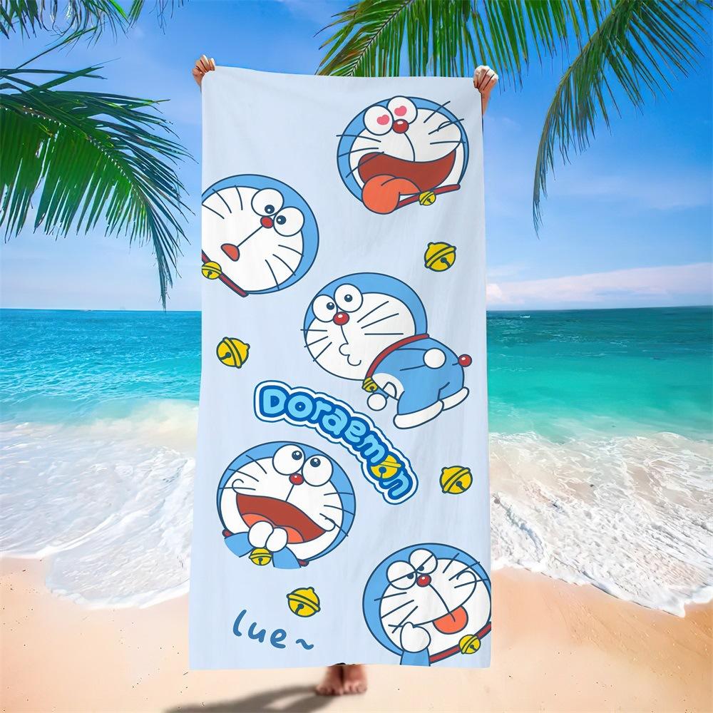 Cute Cartoon Character Printed Microfiber Beach Towel Quick Dry Soft Bath Towel For Kids Swimming