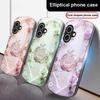 Lucky and Romantic Love For iPhone 17 16 15 14 13 Plus 12 Mini 11 Pro Max XR Xs Max X 7 8 6S 22 20 Elliptical Glass Phone Case