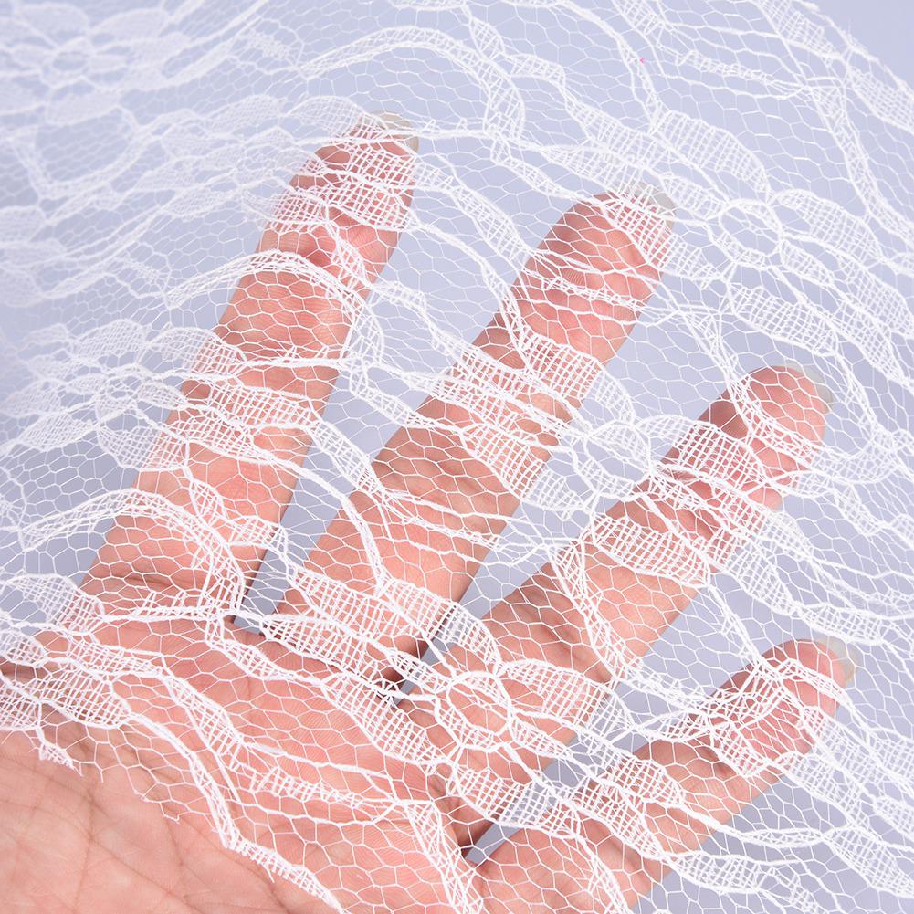 

10 ярдов длинное украшение для свадебной вечеринки стол дорожка стул пояс цветочное кружево тюль рулон (белый) белый