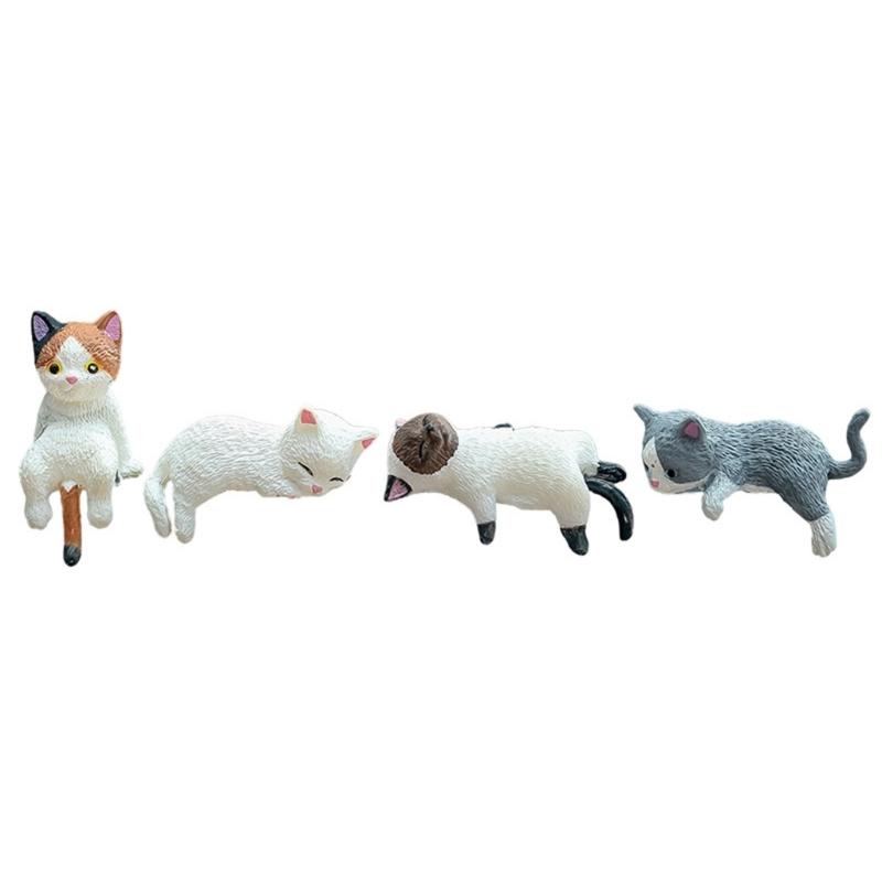 Cats Fingurine Computer Monitor Decors Mini Dog Kitties Screen TV Decorations Personality Car Accessories Mascots Craft