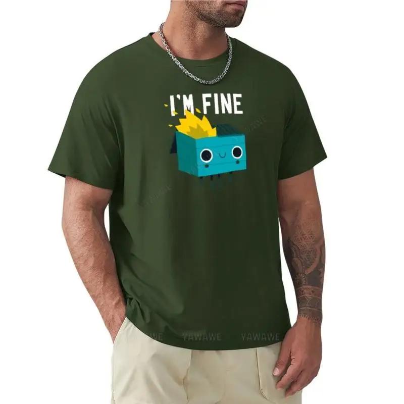 tshirt man summer tees Dumpster Is Fine TShirt korean fashion funny t shirt mens graphic tshirts big and tall