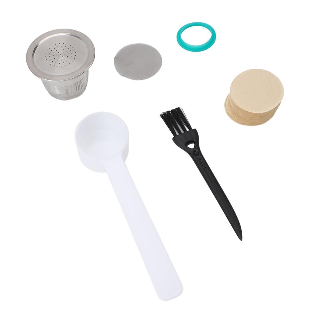 Coffee Capsule Filter Paper Set Reusable Easy Cleaning Stainless Steel Coffee Pods with 100pcs