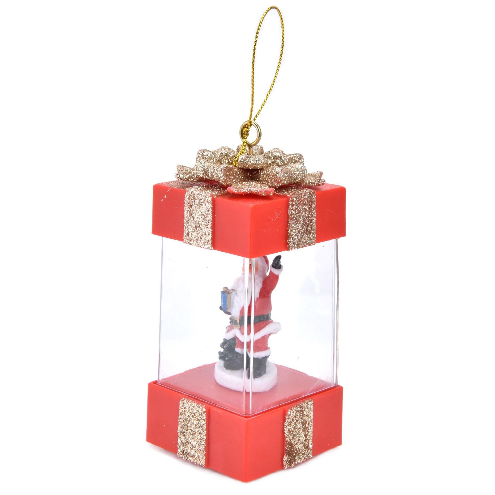 

4.7in Christmas Hanging LED Lantern Santa Claus Desktop Night Light Indoor Decoration Ornament Warm Light