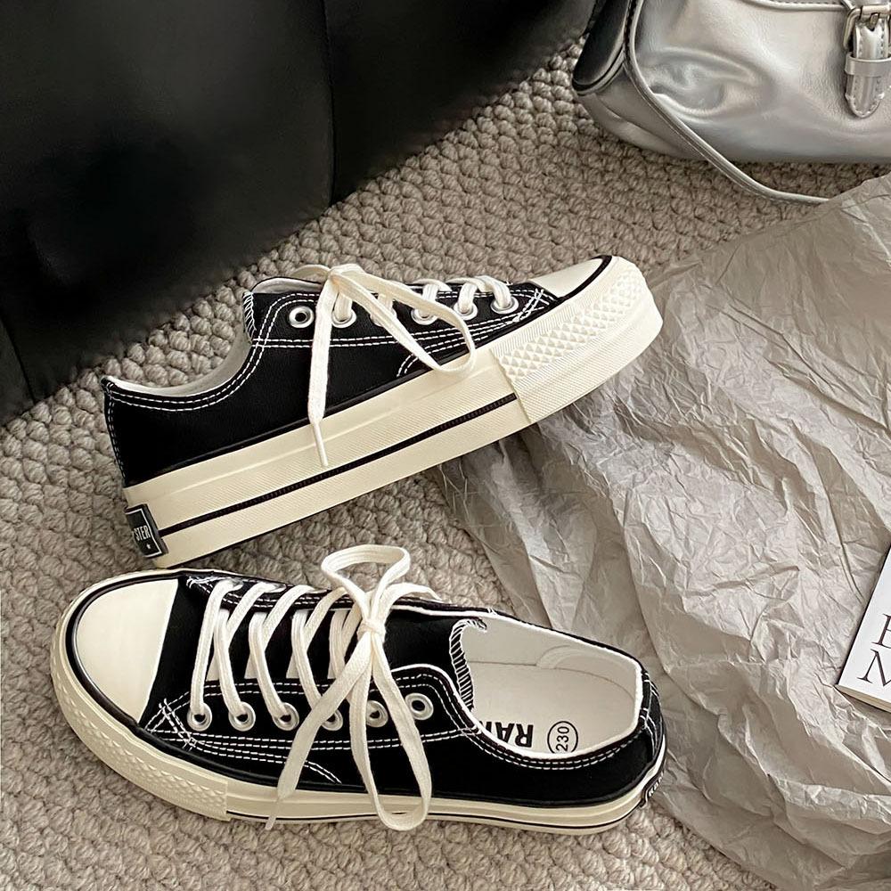 Canvas Shoes for Women 2025 Korean Daily Street Photography Classic Style Versatile Retro Casual Women's Shoes