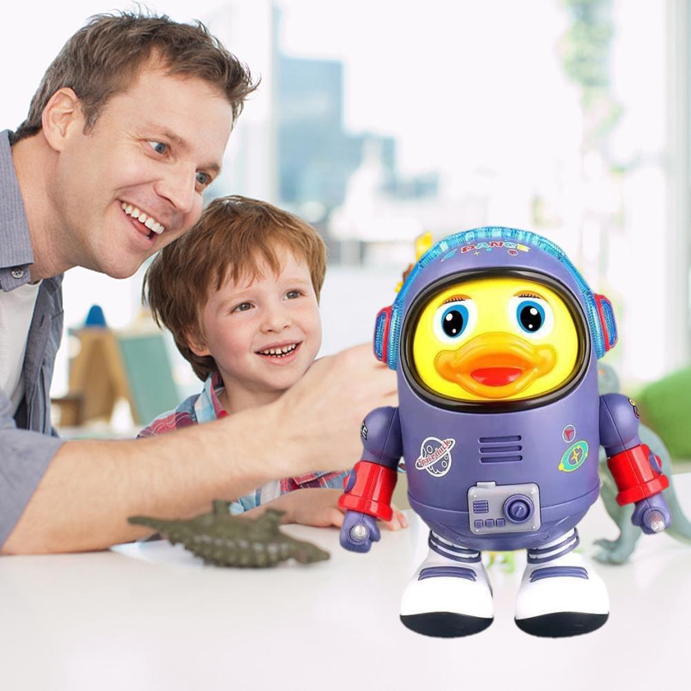 Dancing Duck Plaything Electric Musical Dancing Duck Educational Toy Space Duck Toy Gifts for