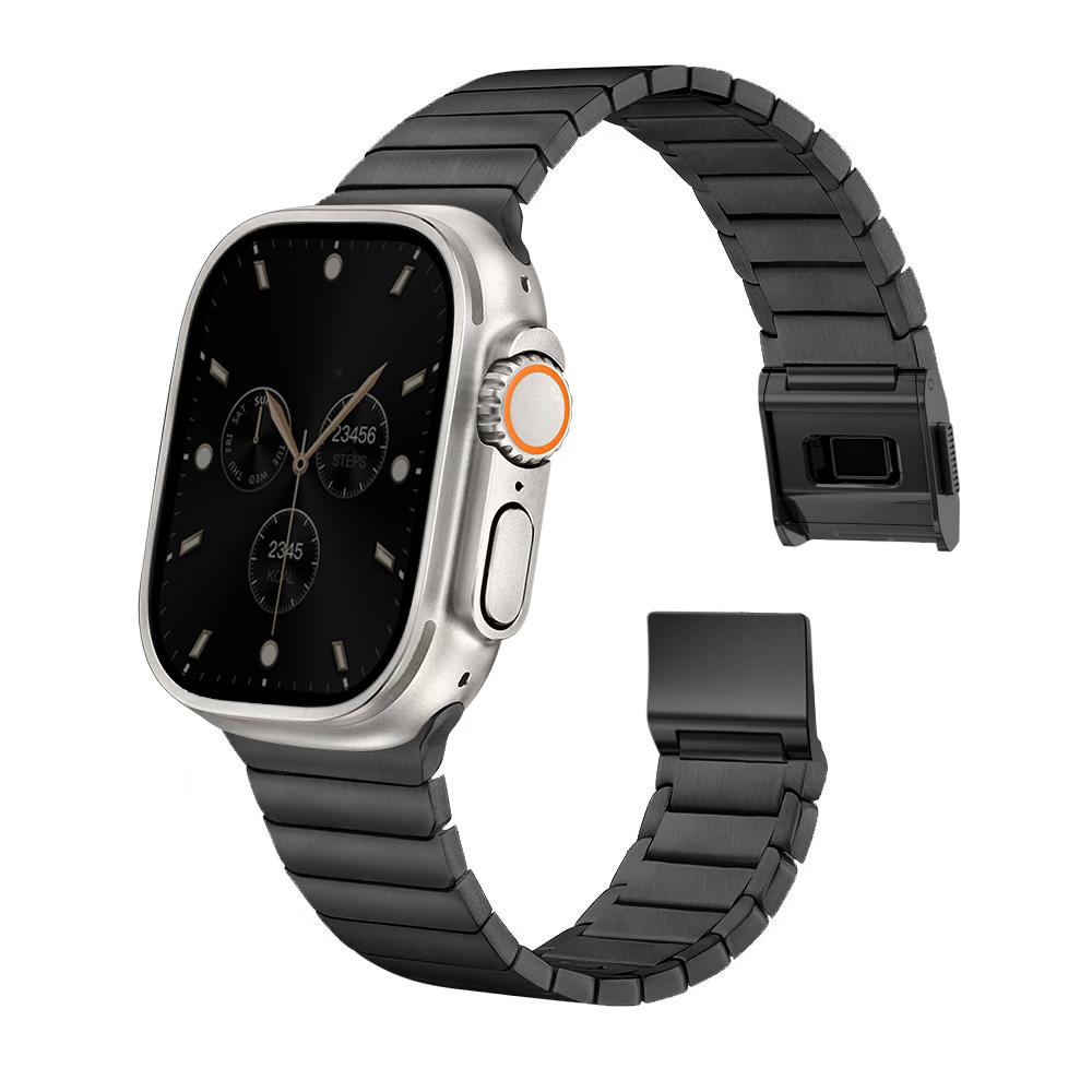 For Iwatch Ultra 3/2 49mm 44 42 45 46mm Magnetic Titanium/Stainless Steel Strap For Apple Watch Series 11 10 9 8 7 6 5 4 SE3