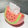Ceramic Tissue Box Cover Case Watermelon Shaped Paper Napkin Storage Organizer for