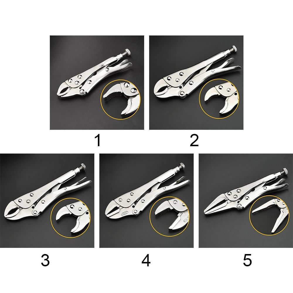 Multi-functional Locking Pliers Adjustable Clamp Tool Straight Jaw Curved Hand Tools Wrench For Clamping Parts Weld Grind Tool