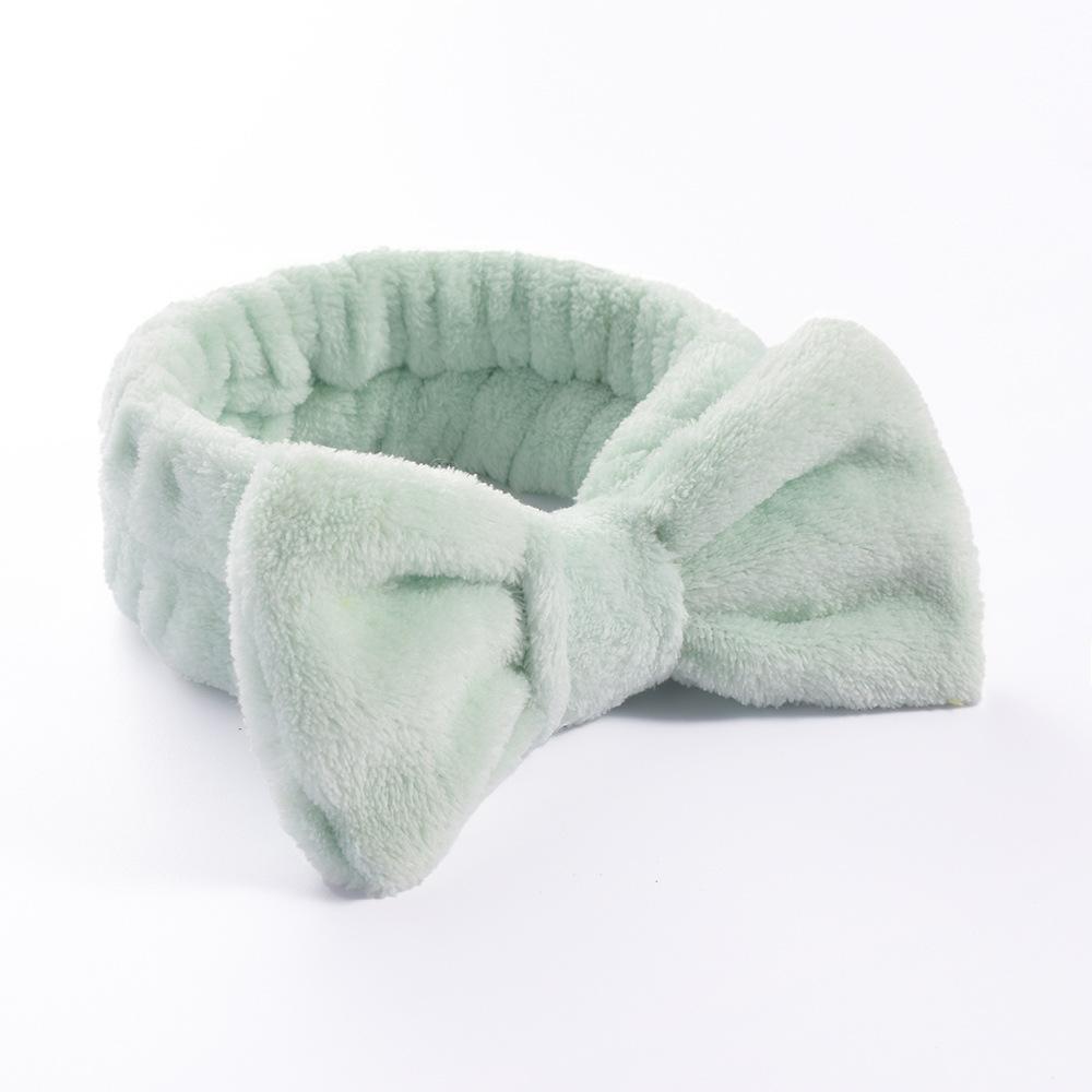 Mycie twarzy uchwyt na włosy opaski do włosów miękkie ciepłe koralowe polarowe opaski z kokardą dla kobiet dziewczynki Turban modne akcesoria do włosów