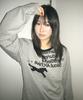 Eontaiteulseoul Stripe Applique Unicorn Long Sleeve Grey