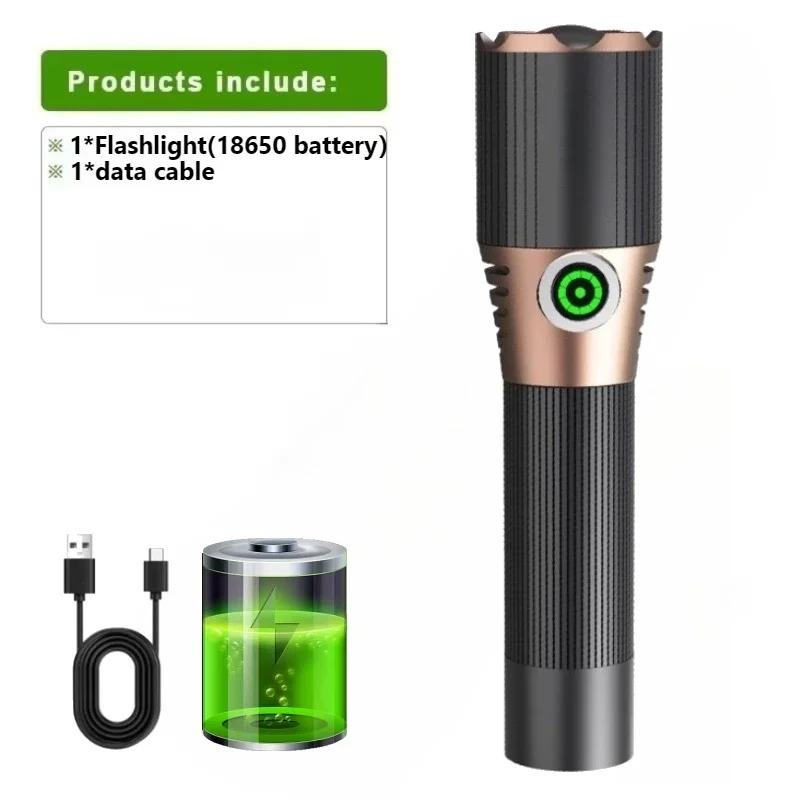 

Портативный EDC светодиодный фонарик Мини Type-C перезаряжаемый свет 18650 батарея Уличный масштабируемый фонарь Рыбалка Кемпинг Рабочий фонарь 1PC