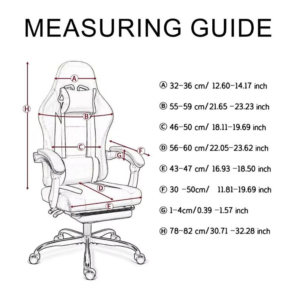 1Set Dustproof Chair Cover Set Fleece Jacquard Seat Protect Cover for Office Computer Chair