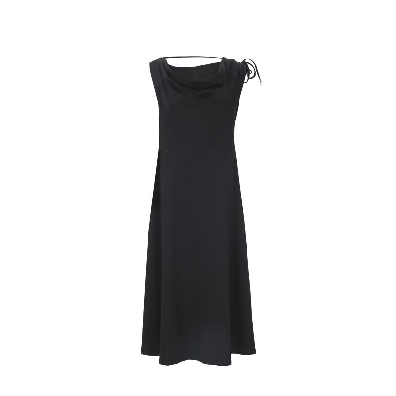 VEROMODA Shoulder Drawstring Cowl Neck Midi Dress