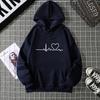 Nuovo top in velluto da donna autunno e inverno 2025 maglione largo a maniche lunghe con battito cardiaco