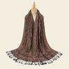 Classic Ethnic Style Jacquard Cashew Polyester Long Scarf with Literary Retro Women's Versatile Scarf Fashionable Elegant Shawl