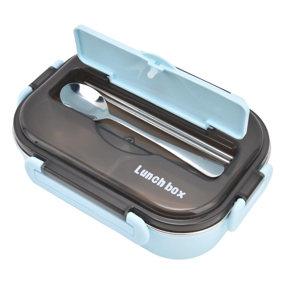 Lunch Box 1000ml Two Compartments Safe Durable Good Sealing Performance Portable Bento Box
