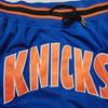 Knicks Retro Embroidered Drawstring Cropped Basketball Shorts Training Shorts