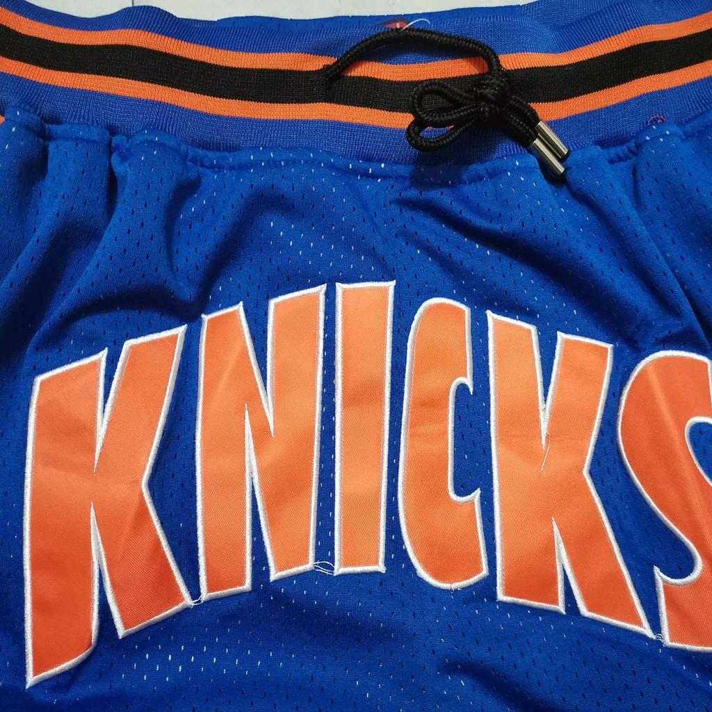 Knicks Retro Embroidered Drawstring Cropped Basketball Shorts Training Shorts