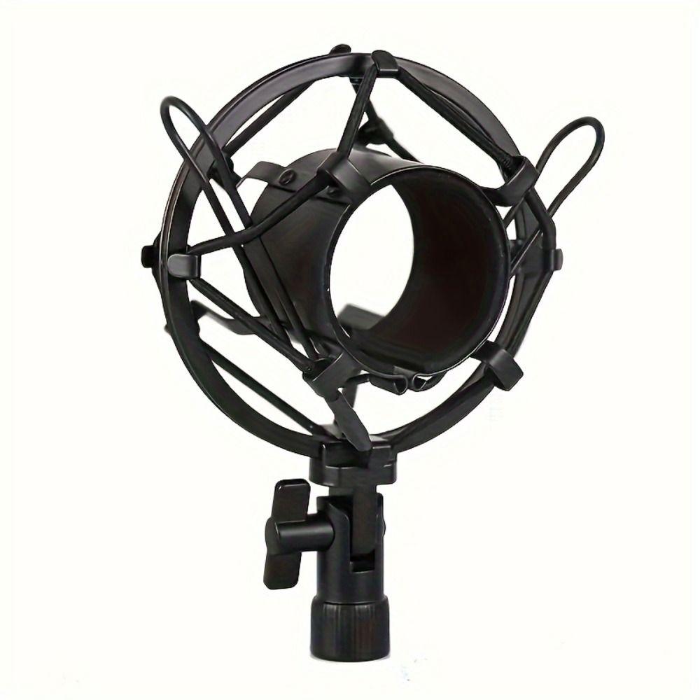 Adjustable Metal Microphone Shock Mount Black/Silver Microphone Mount Holder  KTV