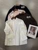 1116 Autumn New Women's Lapel Japanese Cotton Shirt Loose Shirt Top Cardigan Literary Retro French