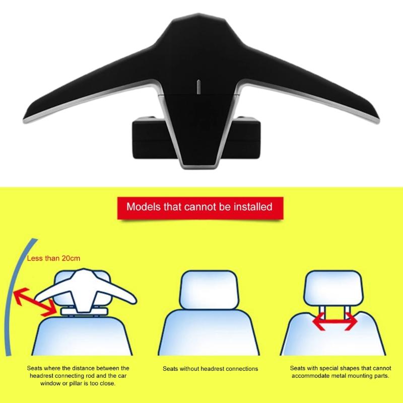 Multifunction Storage Holder Car Headrest Hanger Back Seat Clothes Organizer for Coat Jacket Handbag Interior Accessory