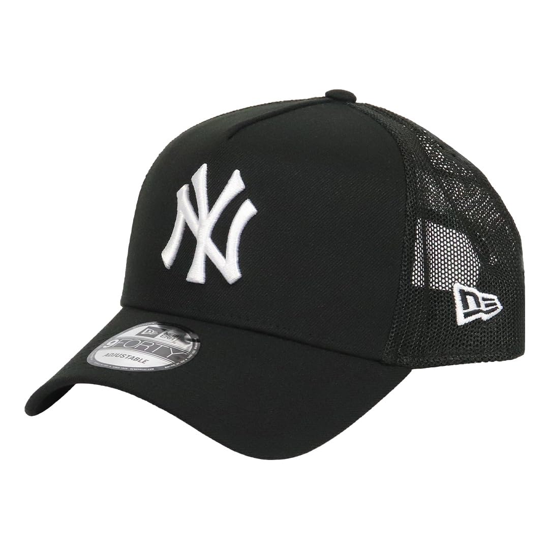 

Кепка-сетка 9FORTY NEWERA Кепка Trucker Hat MLB Major League Весна-Лето Snapback New York Yankees Черный Белый Логотип [New Era] A-Frame [Товар]