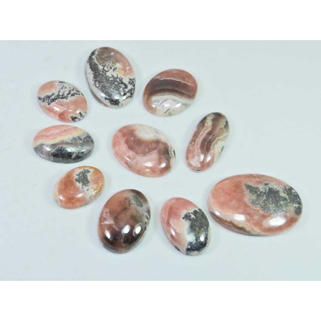 268Cts. Natural Rhadochrosite Oval Cabochon Loose Gemstone 10 Pcs Lot C-1840