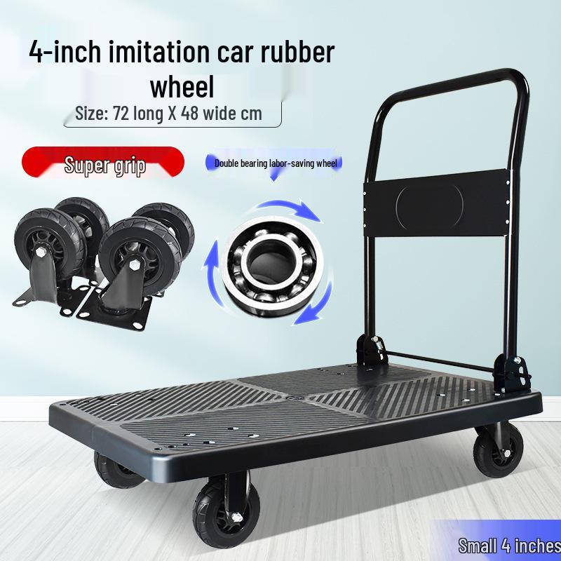 Portable Folding Flatbed Hand Cart for Shopping and Transport