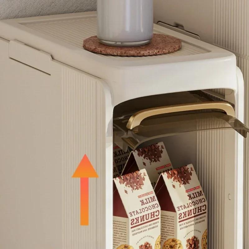 Mobile Foldable Bathroom Gap Cabinet - Waterproof Dustproof Storage Shelf Essential Kitchen Home Toilet Organizer Container