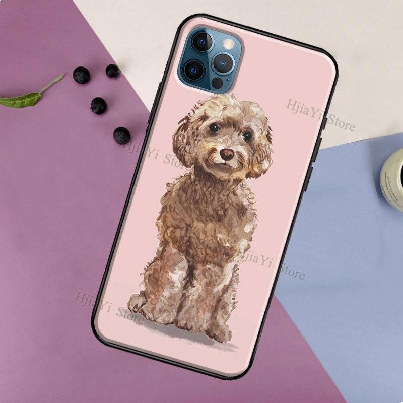 Brown Cockapoo Soft Case For iPhone 12 Pro Max 13 Mini 11 Pro Max X XR XS Max SE2 8 7 Plus Phone Cover