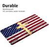 Vintage American Flag Golden Jesus Cross Aluminum License Plate 6 X 12 Inch Metal Car Front License Plate Cover Car Decor Accessory Novelty Vanity