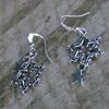 Exquisite Star-Shaped Silver Dangle Earrings with Stainless Steel Hooks