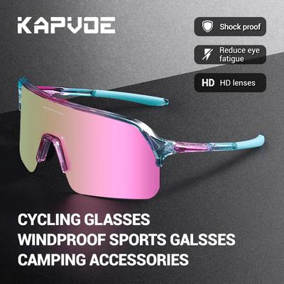 KAPVOE UV400 Radsportbrillen Outdoor Laufbrillen Sport Wandern Fahren Fahrradbrillen Herren Damen MTB Rennrad Brillen