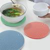 Round Heat Resistant Silicone Mat Drink Cup Coasters Insulation Non Slip Pot Holder Thicken Table Placemat Kitchen Accessories
