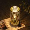 JHY DESIGN Battery-operated LED Table Lamp, 19cm Tall, Stylish Indirect Lighting, Decorative Lamp, Retro Style, Wooden Base, Suitable for Bedrooms, Ja