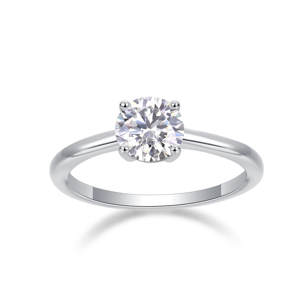 

S925 Silver Ring Moissanite Closed Love Ring Mido No. 5