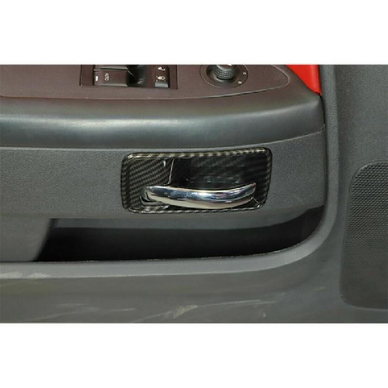 Carbon Fiber Interior Door Handle Bowl Cover Trim for Dodge Challenger 2009-2014