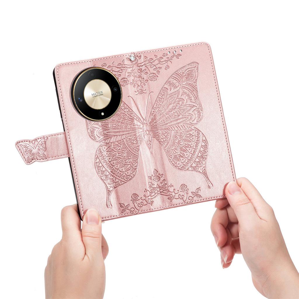 Dla Honor X9b 5G/Magic6 Lite 5G Pokrowiec na telefon Stojak Wzór z nadrukiem Skórzane etui PU