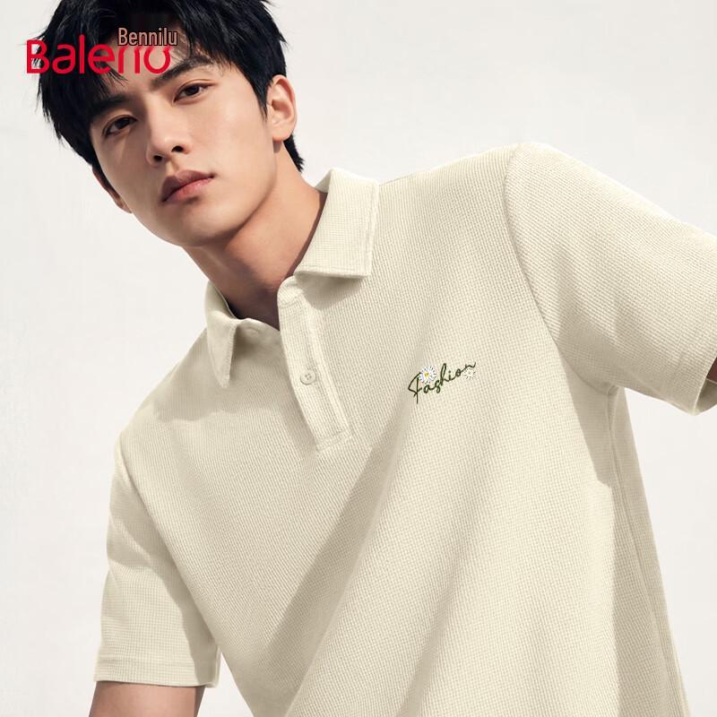 Baleno Men s Waffle Weave Breathable Short-Sleeve Polo Shirt 4XL