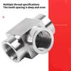 Stainless Steel High Pressures T Shaped Tees Fitting Thickened Wall Double Threaded Ports for Industrial Pipe Connection